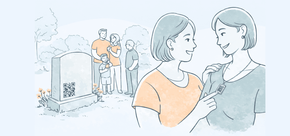 A family remembering a loved one